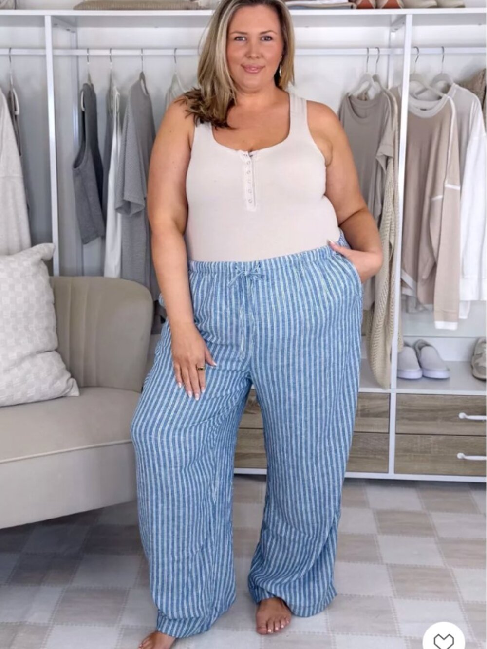 Old Navy Linen Wideleg Pants